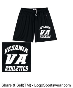 Vesania Athletics Women's Black Mesh Shorts Design Zoom